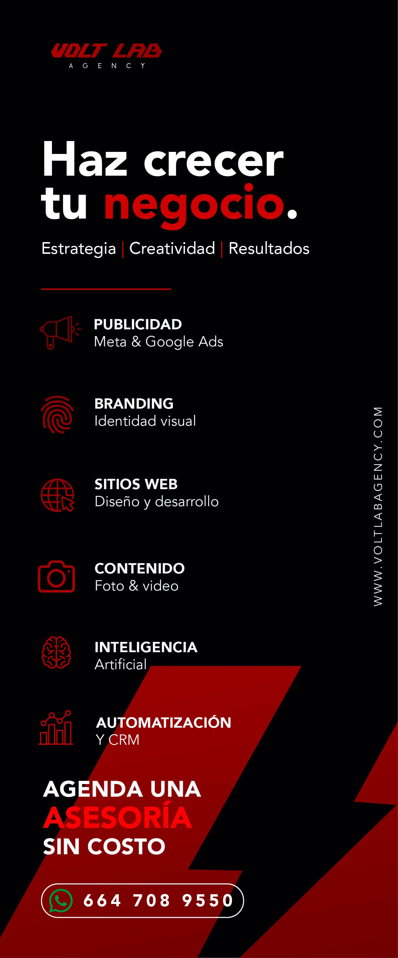 Volt Lab Agency: publicidad, branding, sitios web, contenido, IA y automatización
