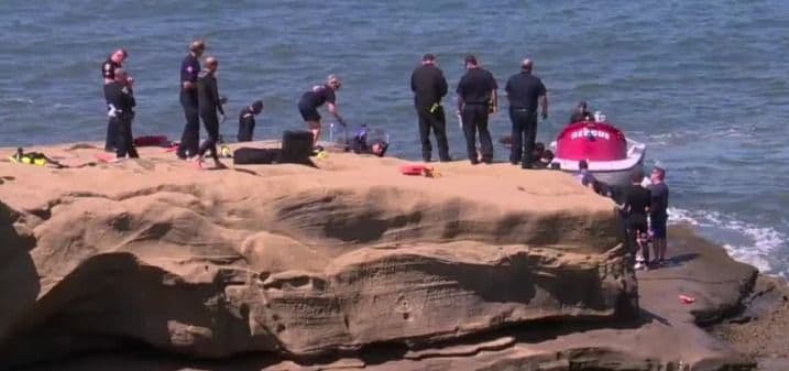 Joven resulta gravemente herido tras saltar de un acantilado en San Diego