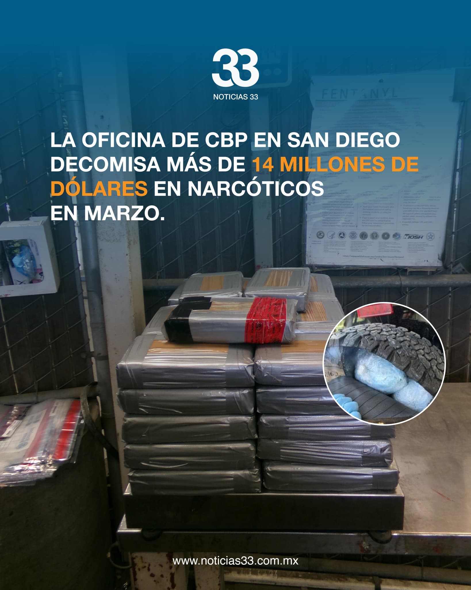 Decomiso millonario en la frontera
