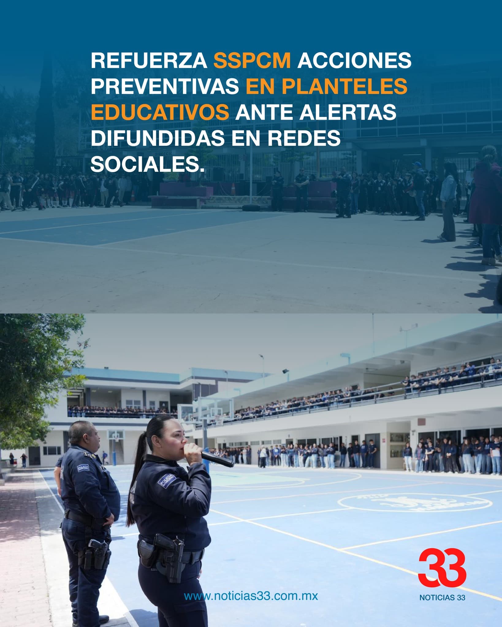 Refuerza SSPCM acciones preventivas en planteles educativos ante alertas difundidas en redes sociales