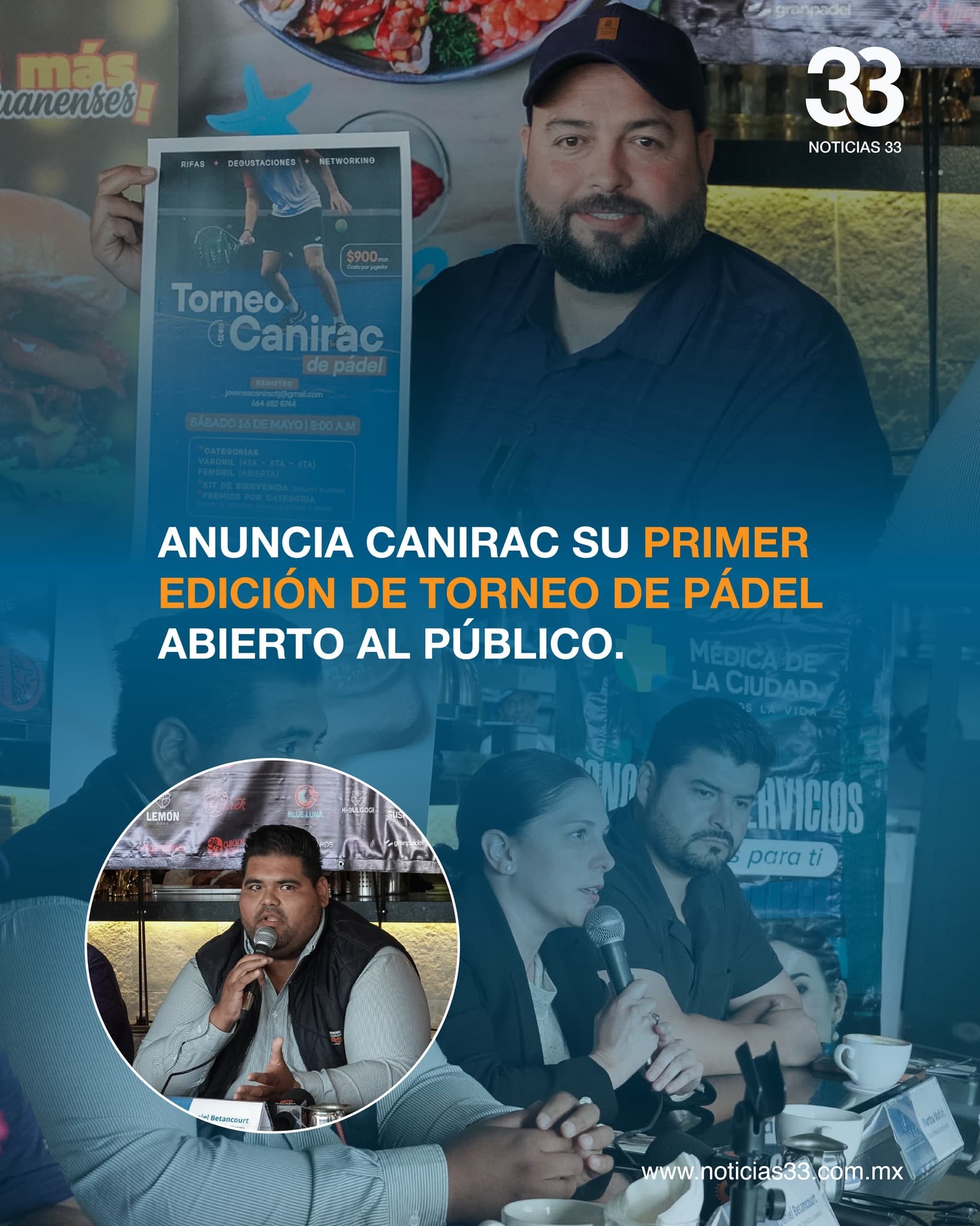 Anuncia Canirac su primer edición de torneo de pádel abierto al público