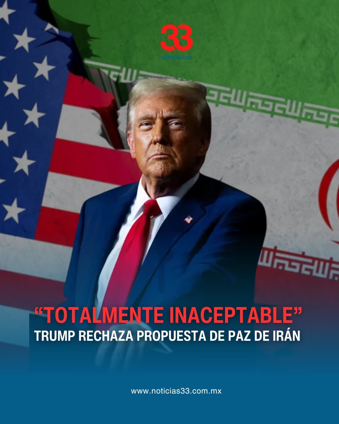 Trump rechaza propuesta de paz de Irán