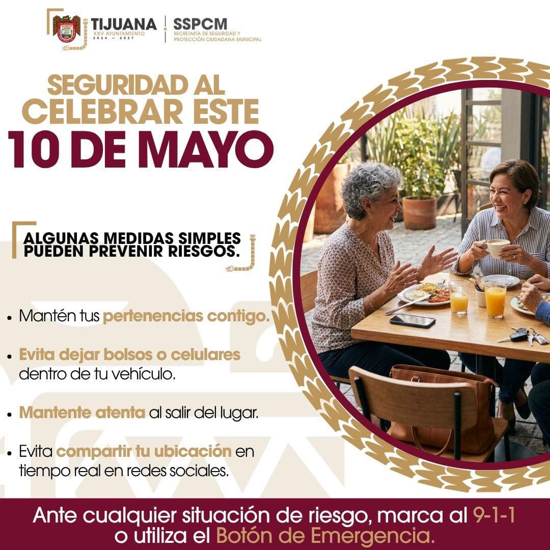 Recomienda SSPCM desplazamientos seguros durante las celebraciones del Día de las Madres