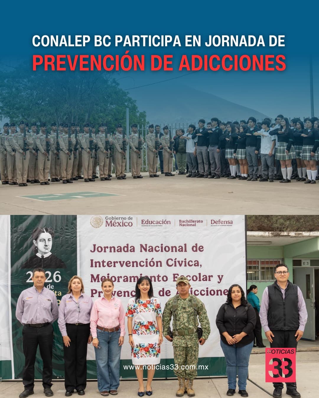 Estudiantes de Conalep Baja California se suman a la Jornada Nacional de Intervención Cívica,