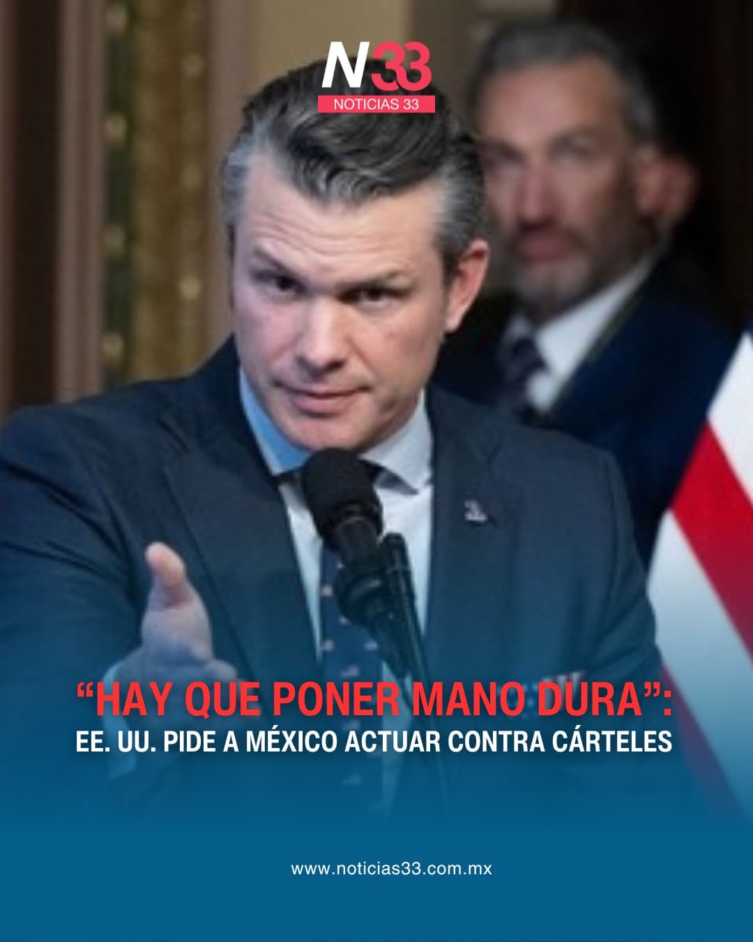 Secretario de Guerra de EE. UU. pide a México actuar contra cárteles